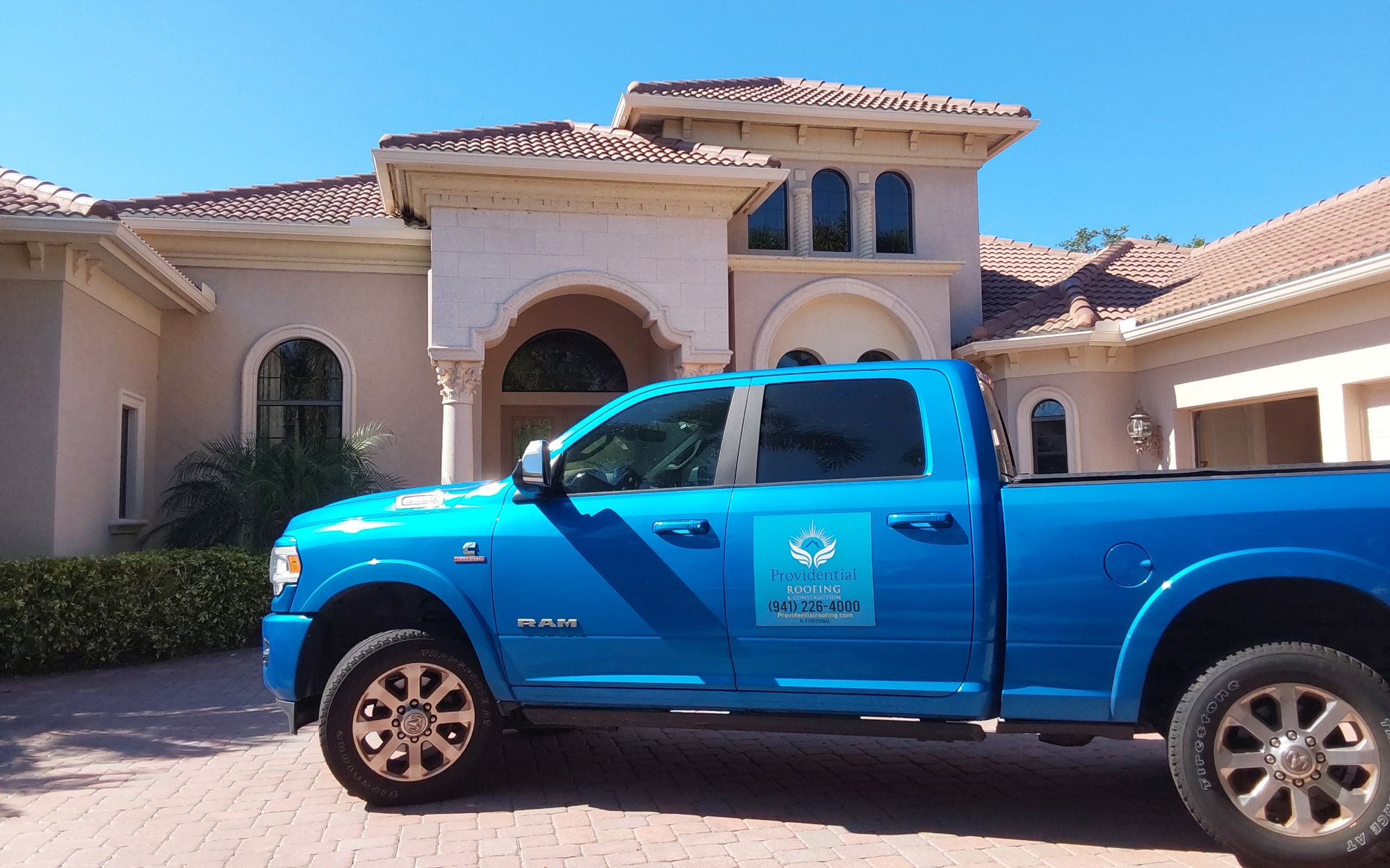 Providential roofing team on site