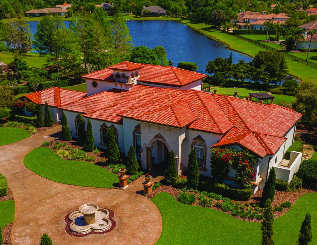 Home with a Brava Spanish barrel composite tile roof