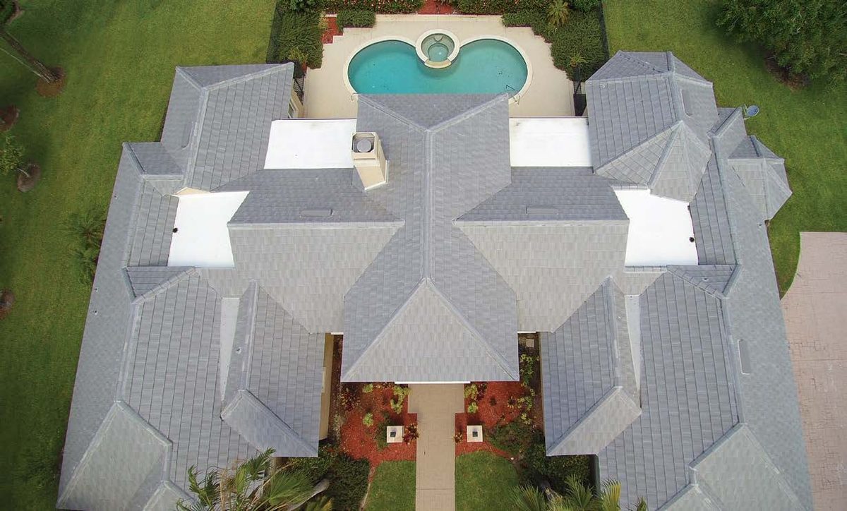Florida home with a Crown concrete tile roof