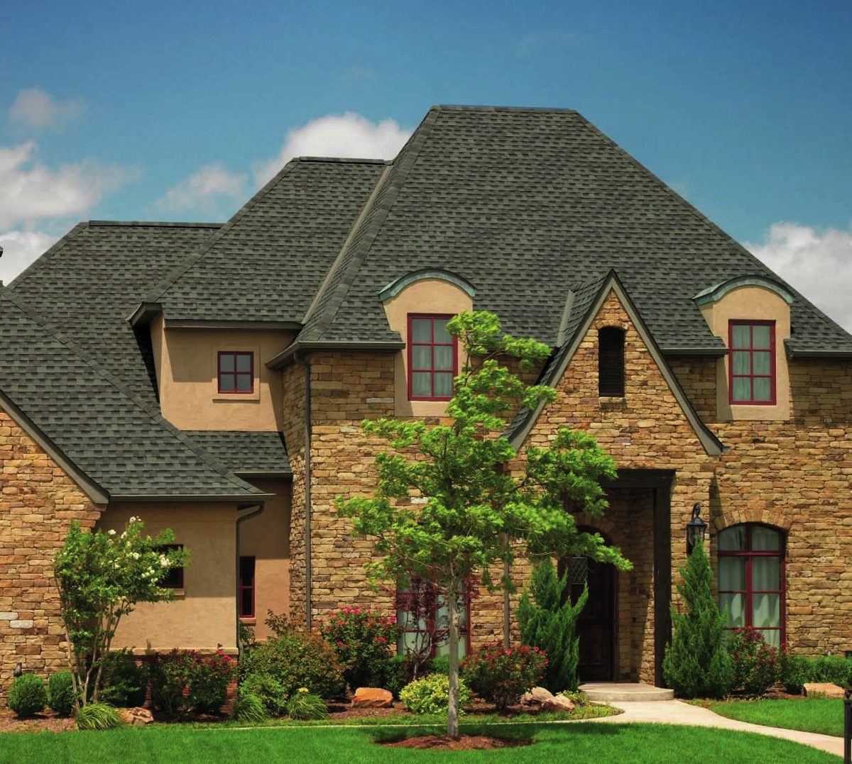 Home with a GAF architectural shingle roof