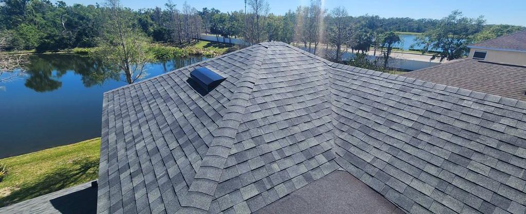 Duration Estate Grey shingle roof installed by Providential Roofing in Ellenton, Florida