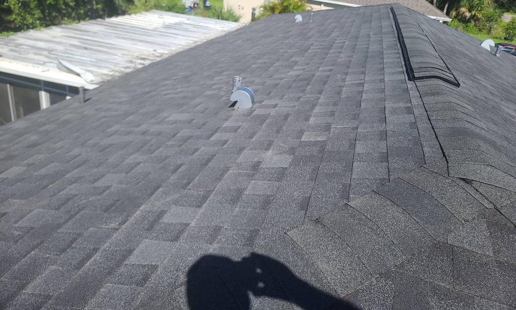 Pinnacle Black Shadow shingle roof installed by Providential Roofing in North Port, Florida