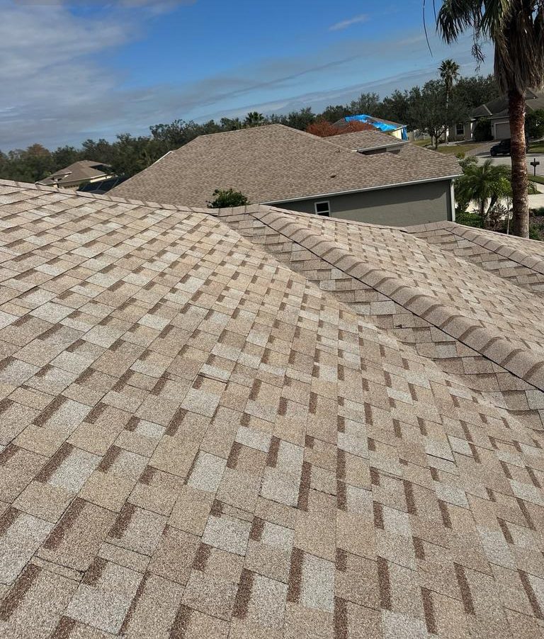 Duration Amber shingle roof installed by Providential Roofing in Parrish, Florida