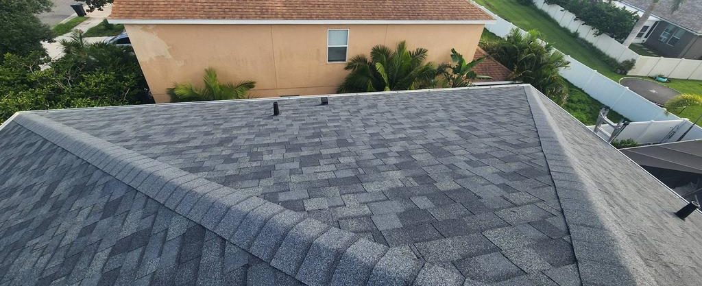 Duration Estate Grey shingle roof installed by Providential Roofing in Parrish, Florida