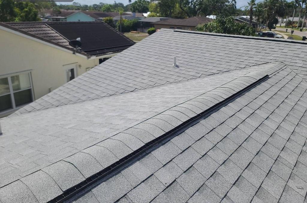 Pinnacle Oyster Shell shingle roof installed by Providential Roofing in Sarasota, Florida