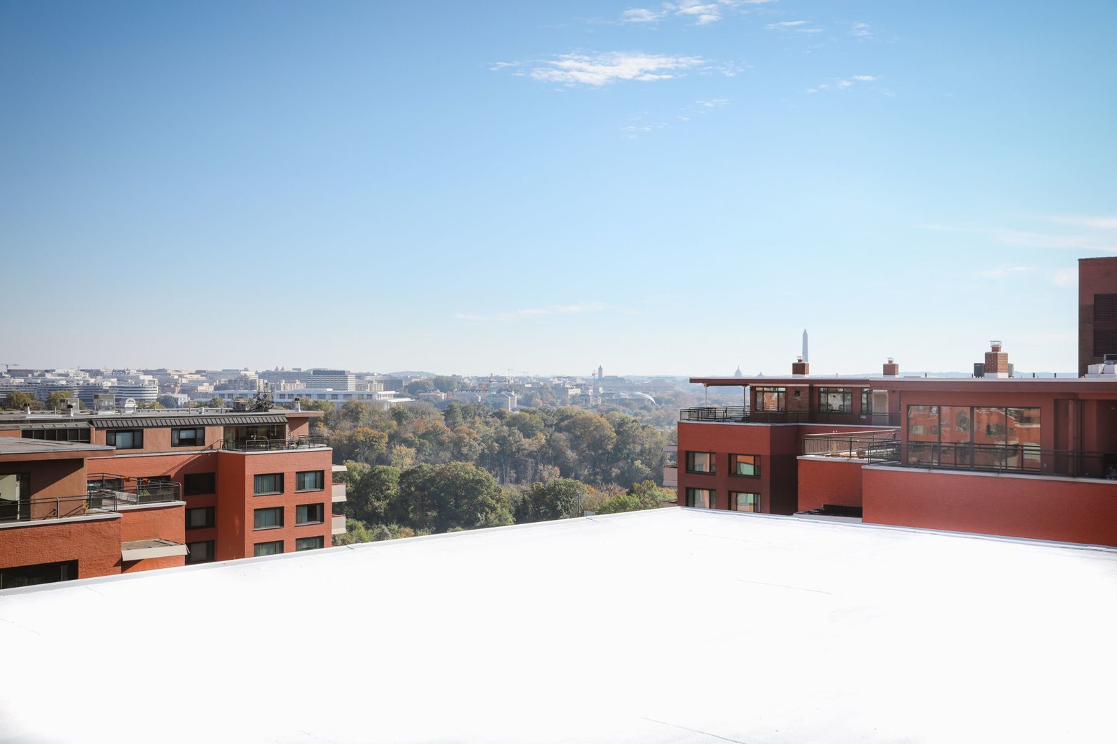 High-rise apartment building roof restored with a silicone coating system