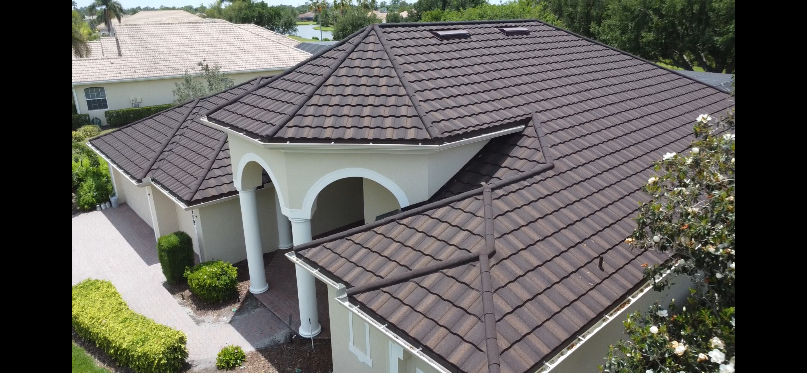 Stone-coated metal roof