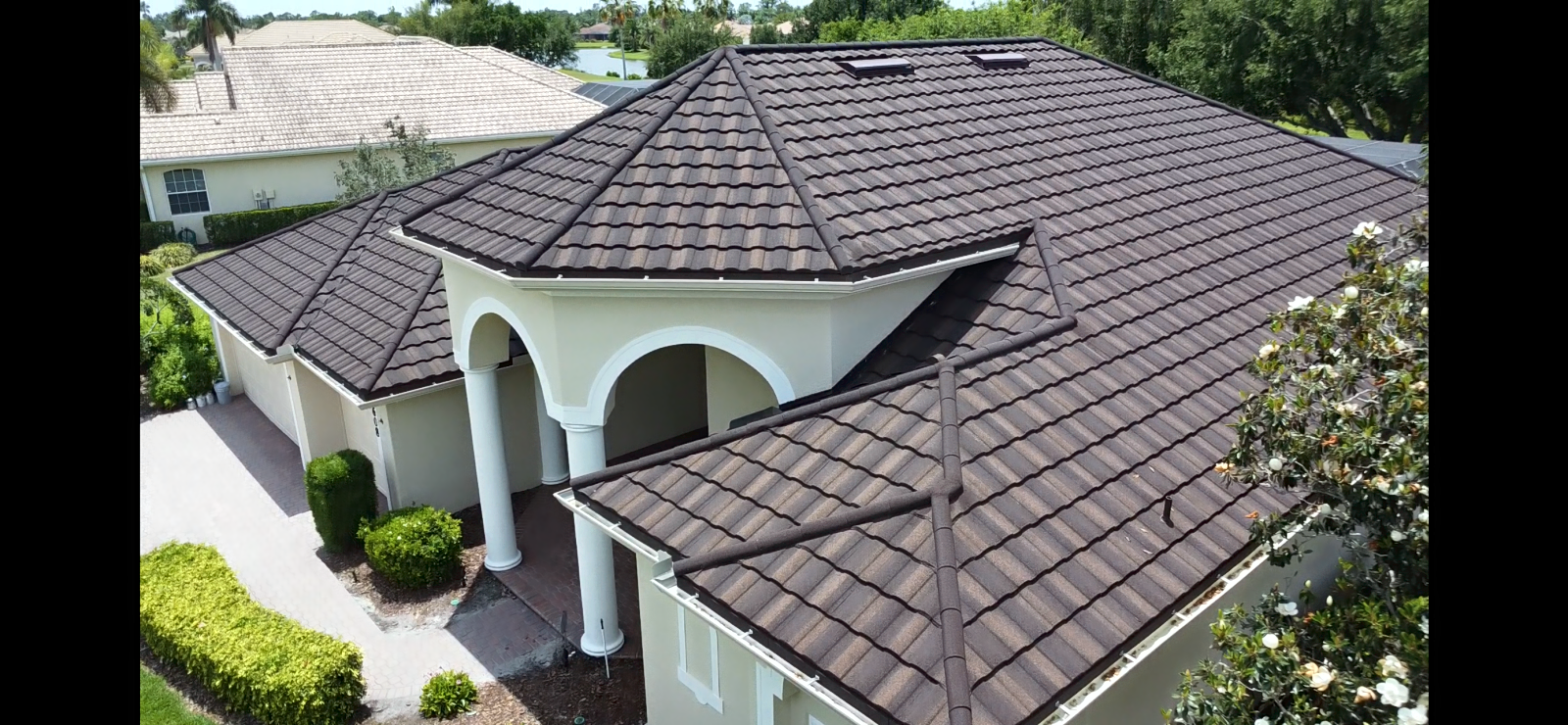 Stone-coated metal roof